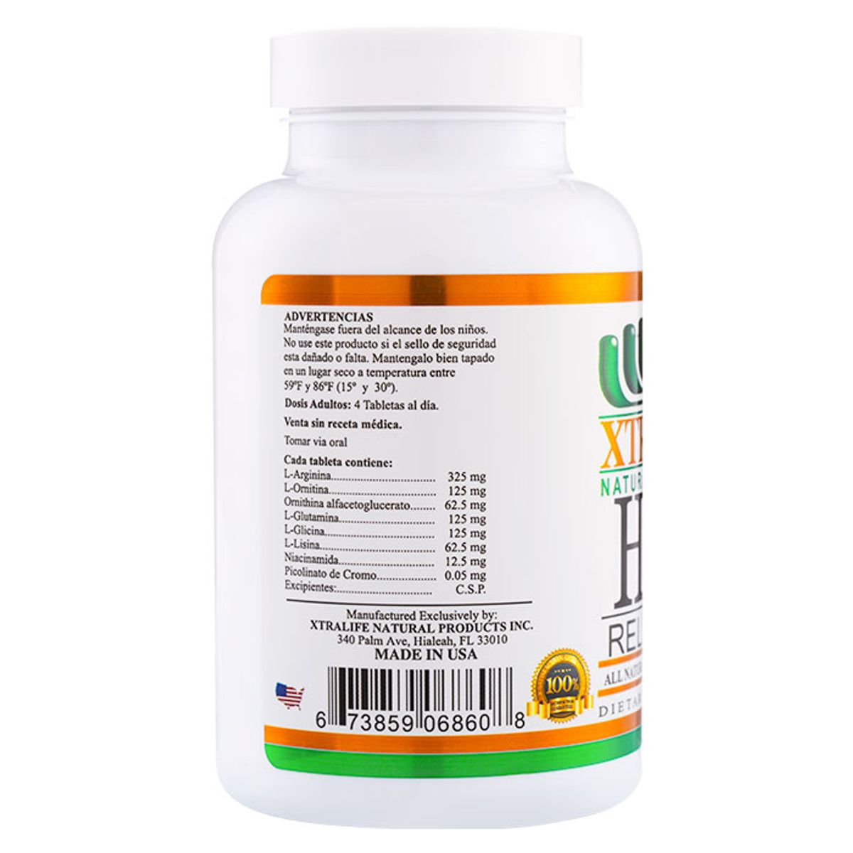 XTRALIFE NATURAL PRODUCTS - HGH Releasing - 120 Tabletas