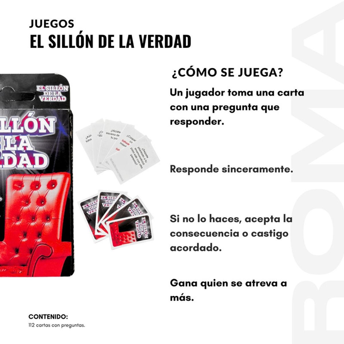 GENERICO - PACK 2 EL SILLÓN DE LA VERDAD  JUEGO DE CARTAS