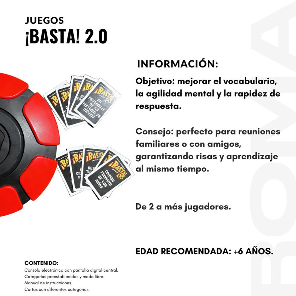 GENERICO - PACK 2 BASTA ELECTRÓNICO 20 LETTERS  - JUEGO DE MESA