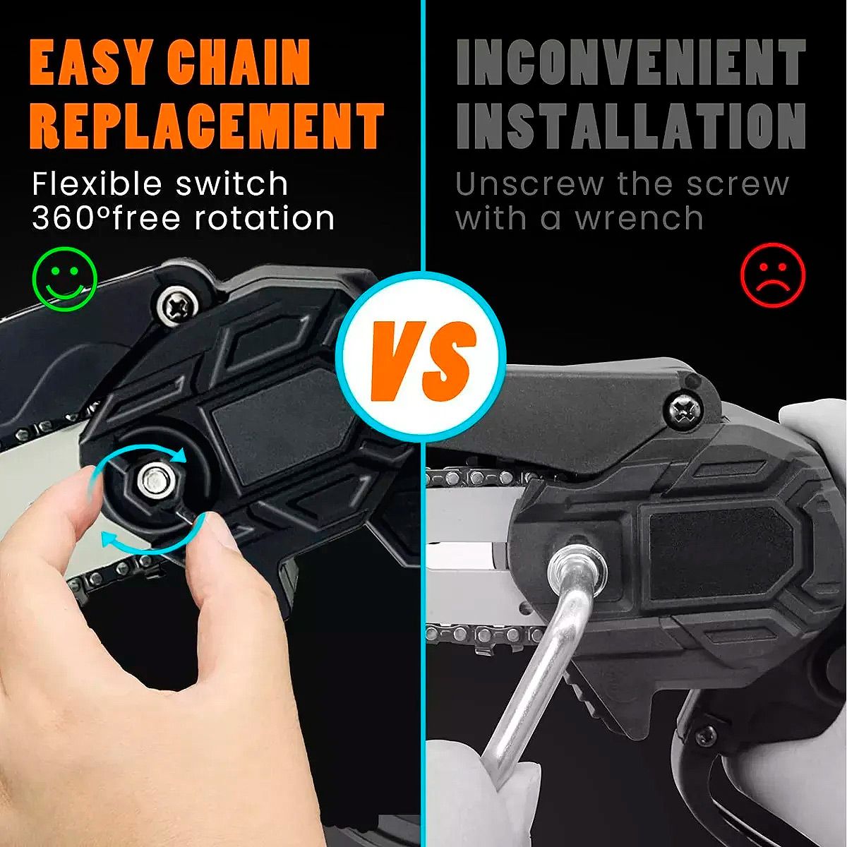 GENERICO - Minisierra Cadena Portatil Inalambrica Baterias 48v