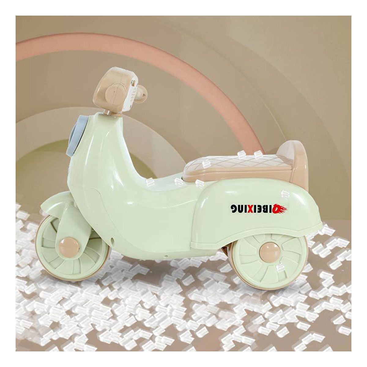 GENERICO - Carrito Buggy Correpasillos Para Niños Música Luces Moto Verde