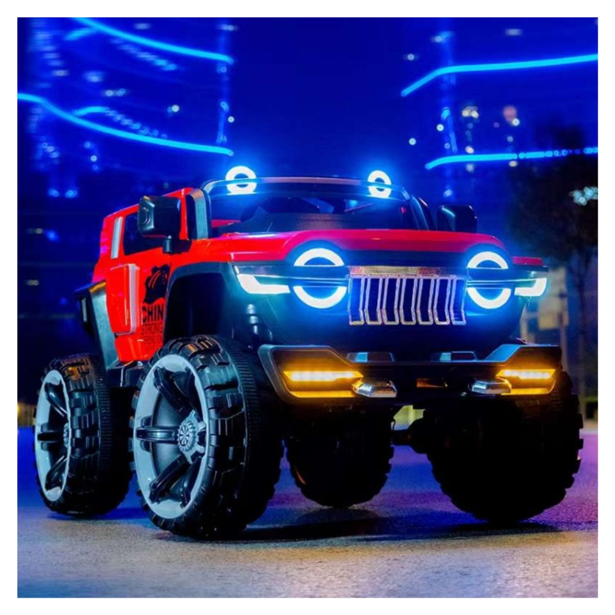 GENERICO - Super Carro 4x4 Grande Electrónico para Niños Color Rojo