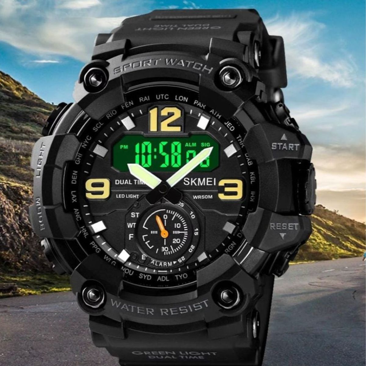 SKMEI - Reloj Skmei 1637 Digital Analogico Negro.