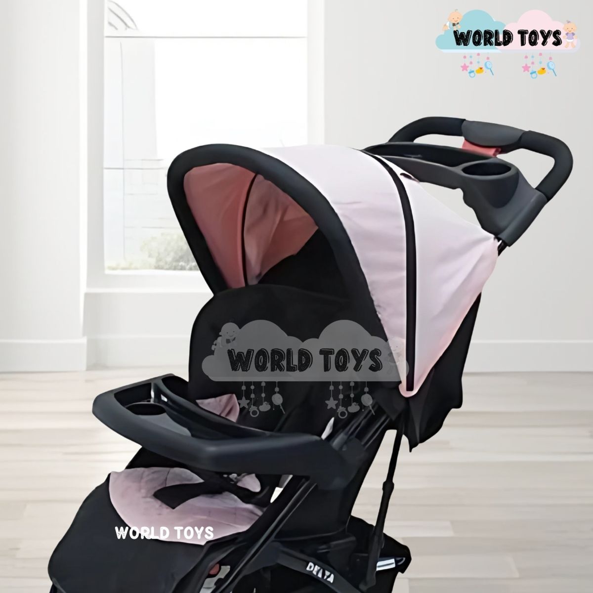 Baby - Coche Cuna Deportivo 3 ruedas «DELTA SPORT» Pink