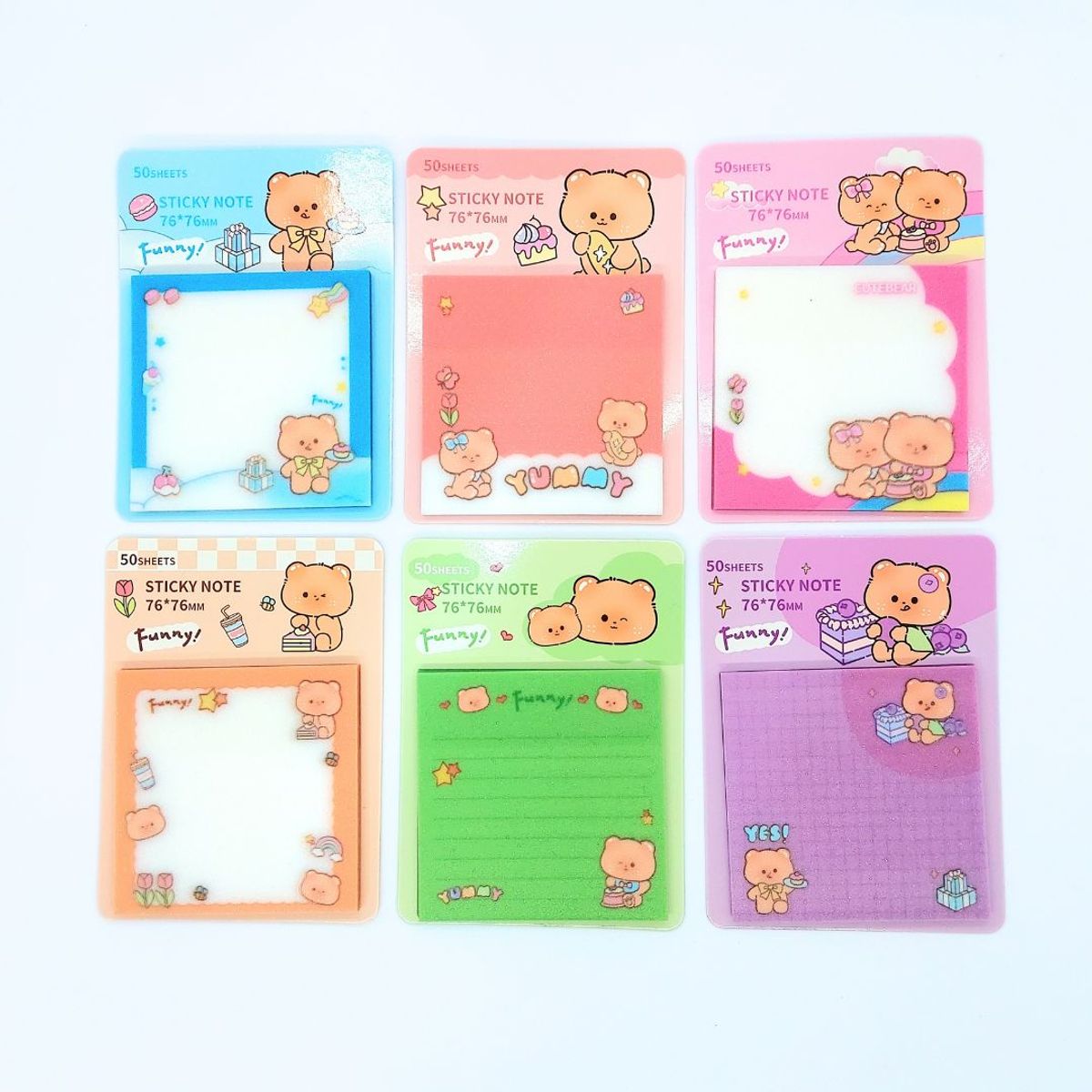 GENERICO - Post It Notas adhesivas KAWAII pack de 3 und