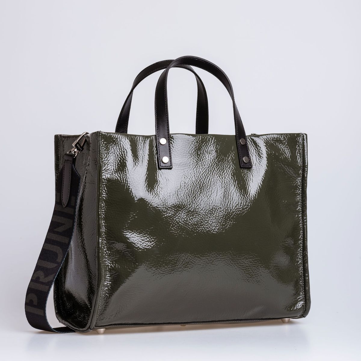 PRUNE - CARTERA CERDEÑA EN CUERO CHAROL