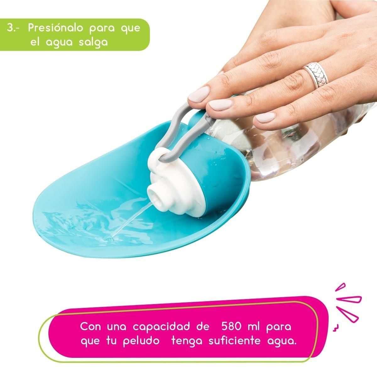 GENERICO - Bebedero portátil para mascotas con forma de hoja