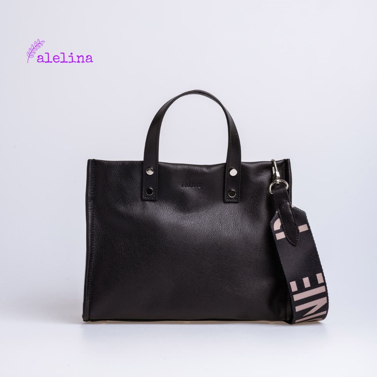 PRUNE - CARTERA CERDEÑA EN CUERO GRANEADO