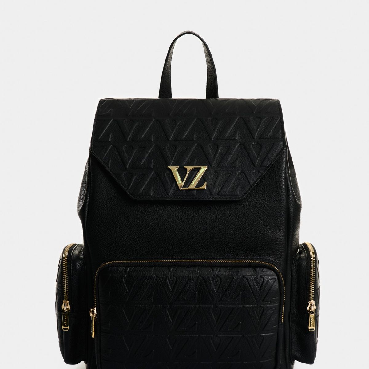 VELEZ - Vélez Mochila Silene De Cuero Para Mujer Monogram Negro
