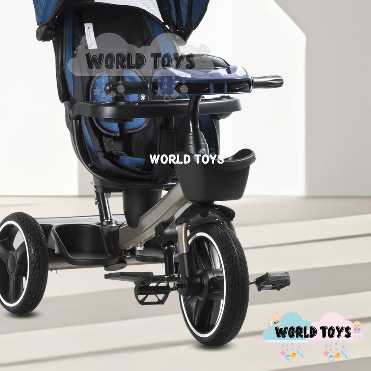 KIDS - Triciclo Guiador Reclinable «VENICE» Edición Limitada Blue
