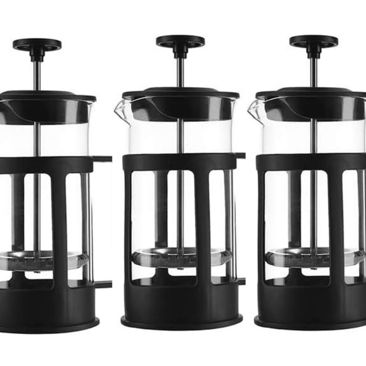 GENERICO - SET de 3 cafeteras  prensas francesas de 350 ml