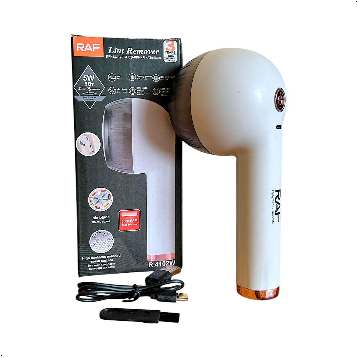 RAFF - Quita Pelusas RAF R4102W Eléctrico Portátil Recargable