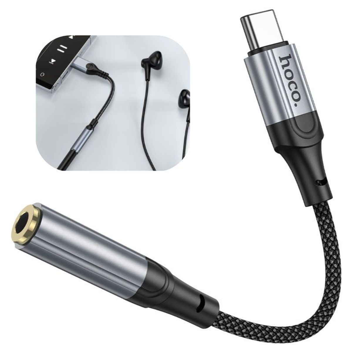 HOCO - Adaptador Tipo C - Auxiliar Salida de audio plug - Hoco