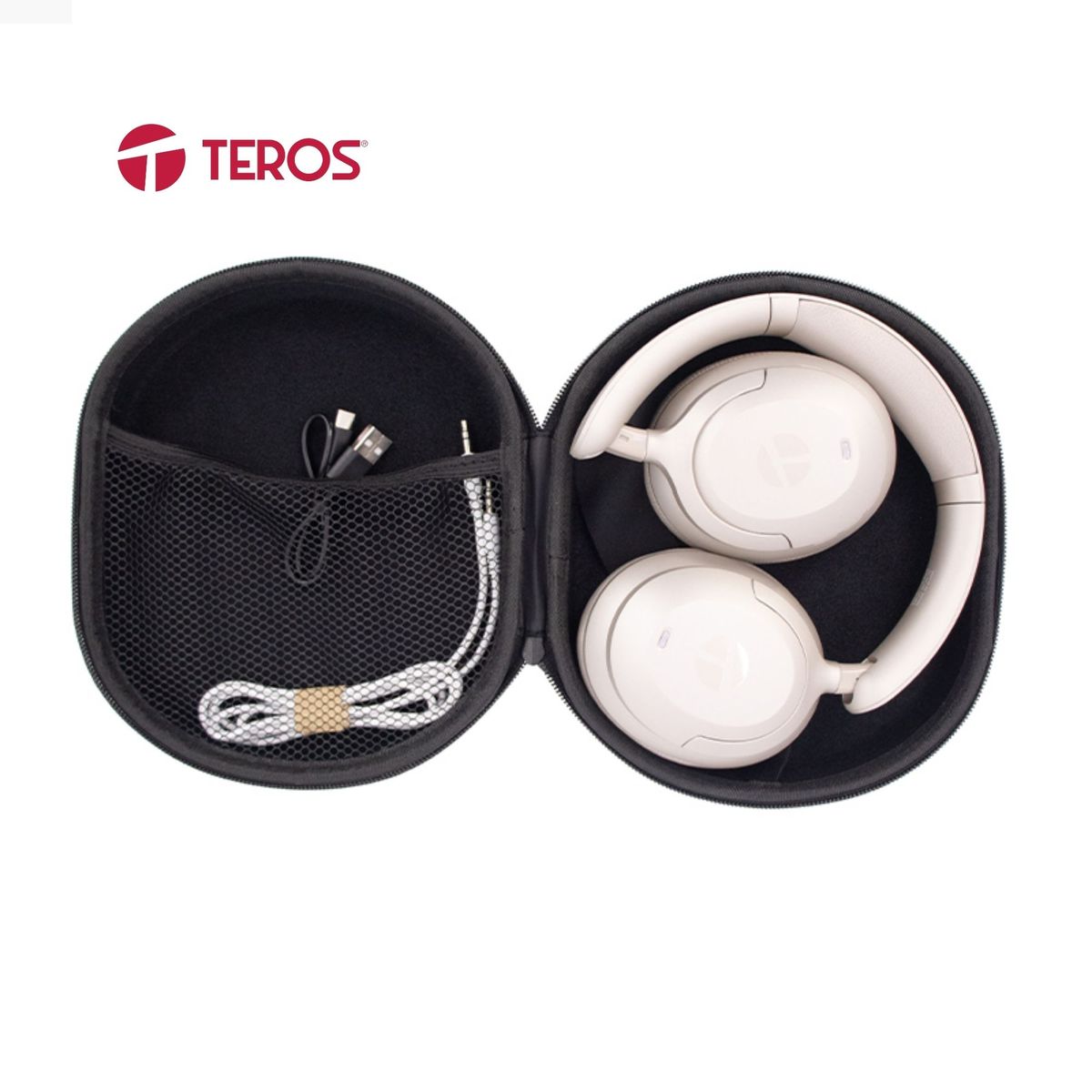 TEROS - AUDÍFONO INALÁMBRICOS TEROS TE-8038NE USB-C NATURAL TITANIUM