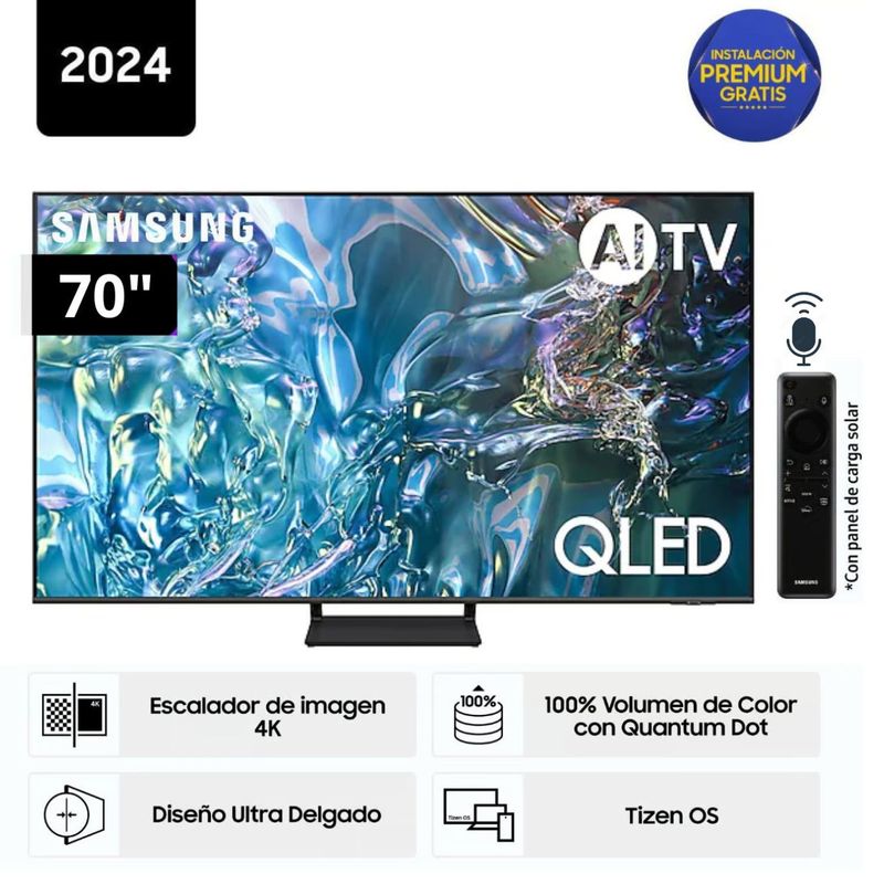 SAMSUNG - Televisor Samsung QLED Tizen OS Smart Tv 70" 4K QN70Q65DAGXPE - Nuevo 2024