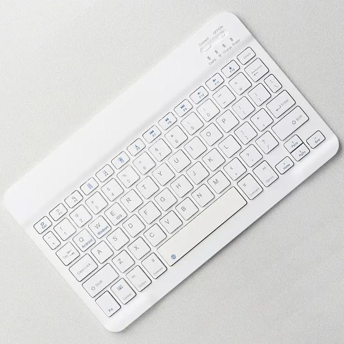 GENERICO - TECLADO INALÁMBRICO BLUETOOTH RECARGABLE USB COLOR BLANCO
