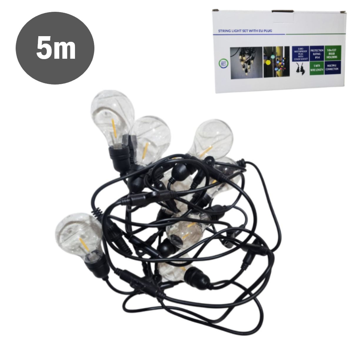 GENERICO - Guirnalda Serie de Luces LED Decorativas para Terraza y Hogar 5M