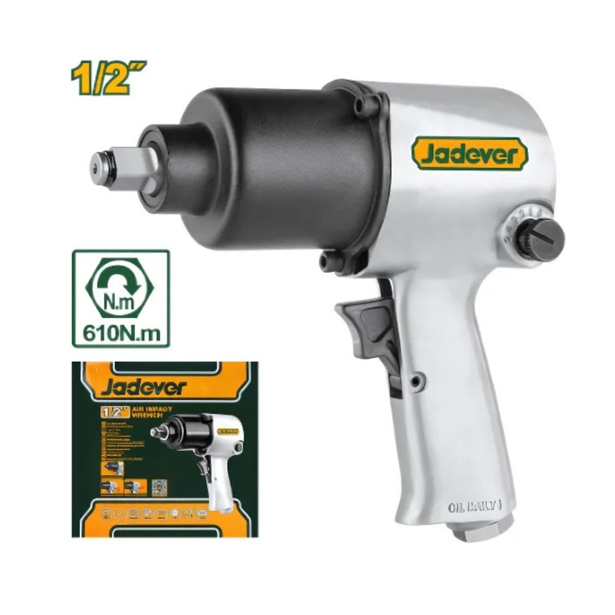 GENERICO - Llave de Impacto Neumática 1 2pulg JADEVER - JDAT1512