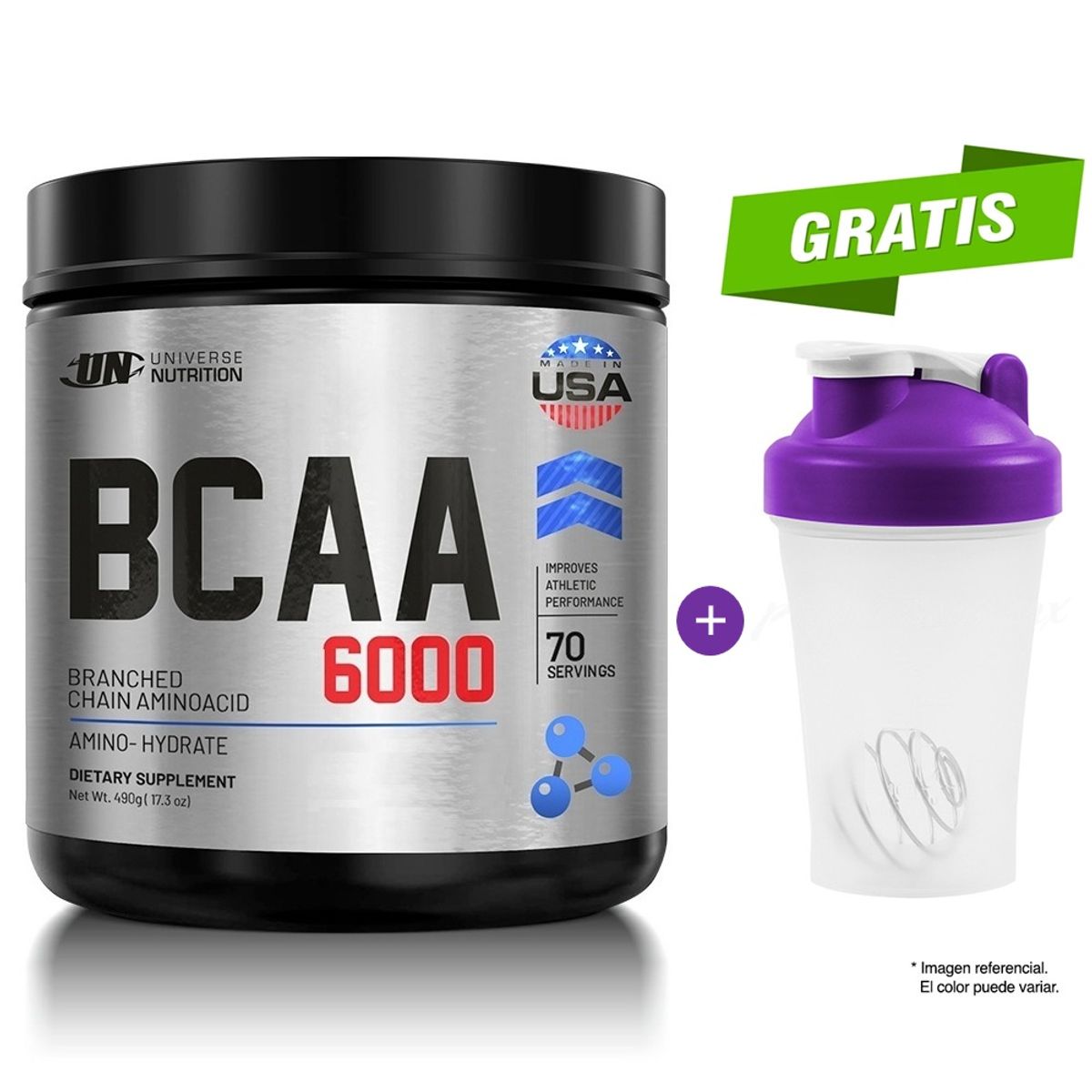 UNIVERSE NUTRITION - AMINOÁCIDO BCAA 6000 DE 480G. CITRUS PUNCH UNIVERSE NUTRITION