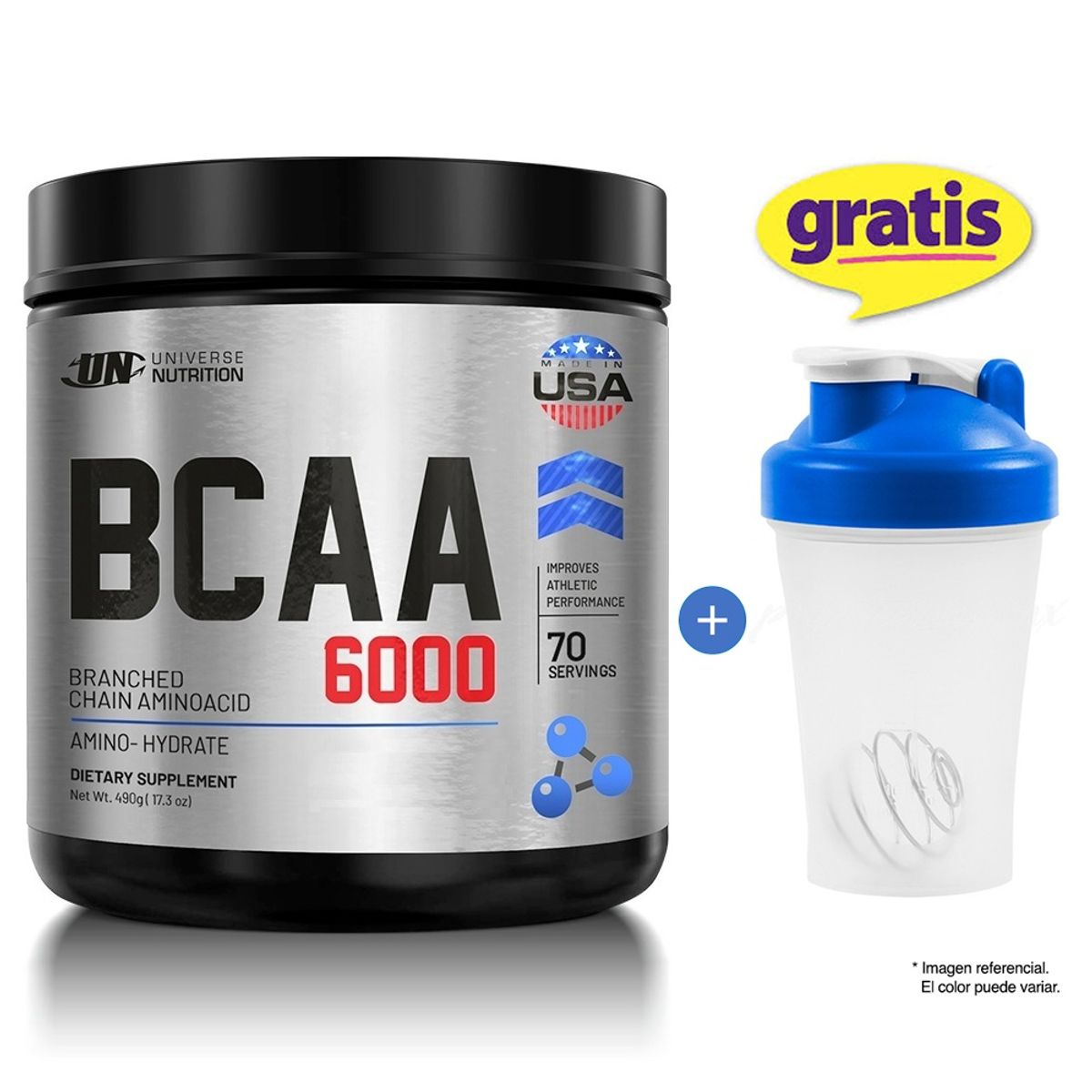 UNIVERSE NUTRITION - AMINOÁCIDO BCAA 6000 DE 480G. CITRUS PUNCH UNIVERSE NUTRITION