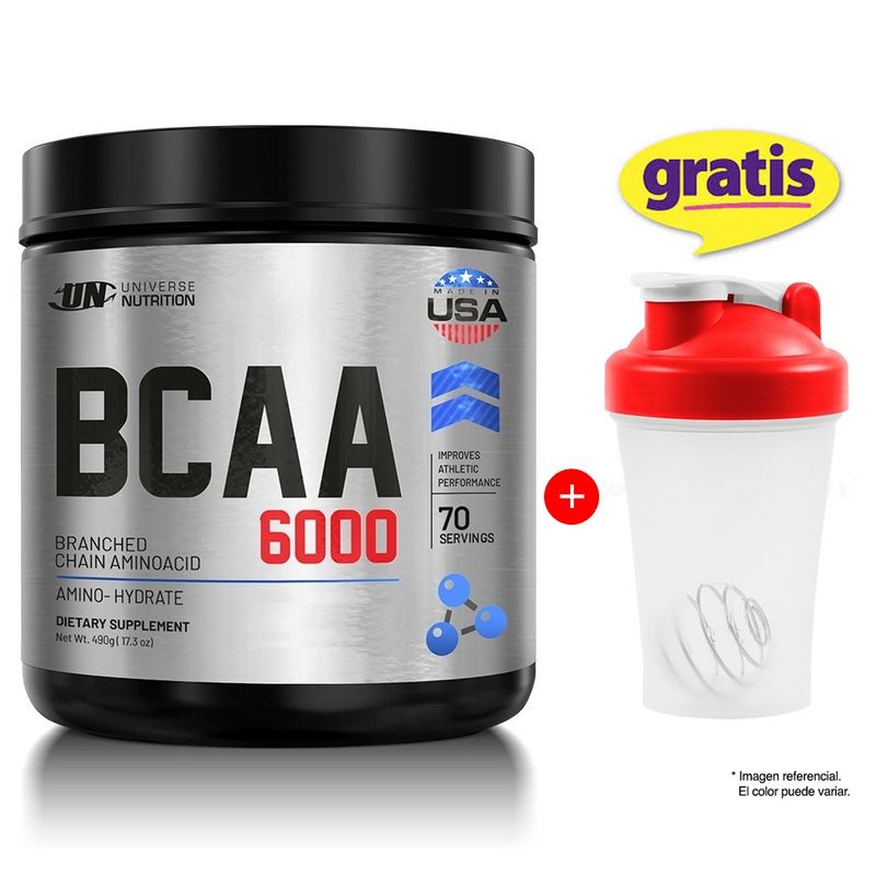 UNIVERSE NUTRITION - AMINOÁCIDO UNIVERSE NUTRITION BCAA 6000 480G CITRUS PUNCH + SHAKER