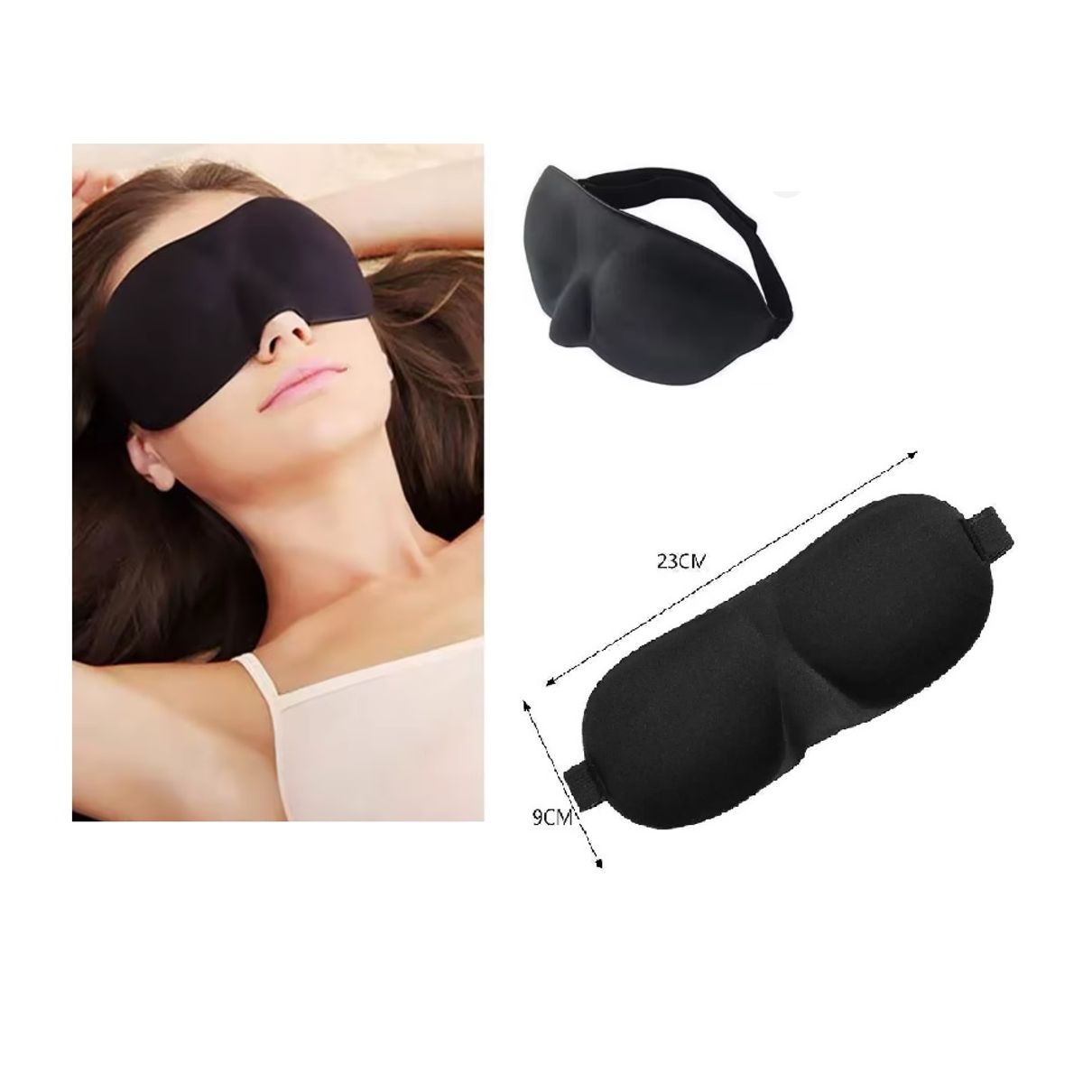 GENERICO - Antifaz para dormir de tela transpirable ultrasuave 3D