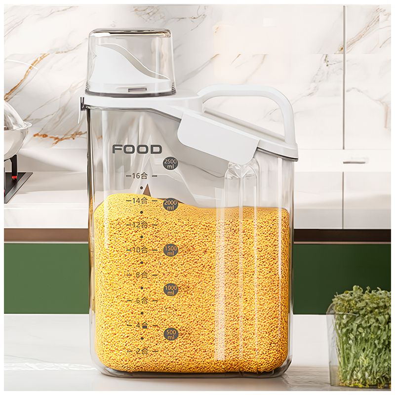 KELLER - Dispensador Hermético de Cereales 2500 ML con Tapa Dosificadora BL F15