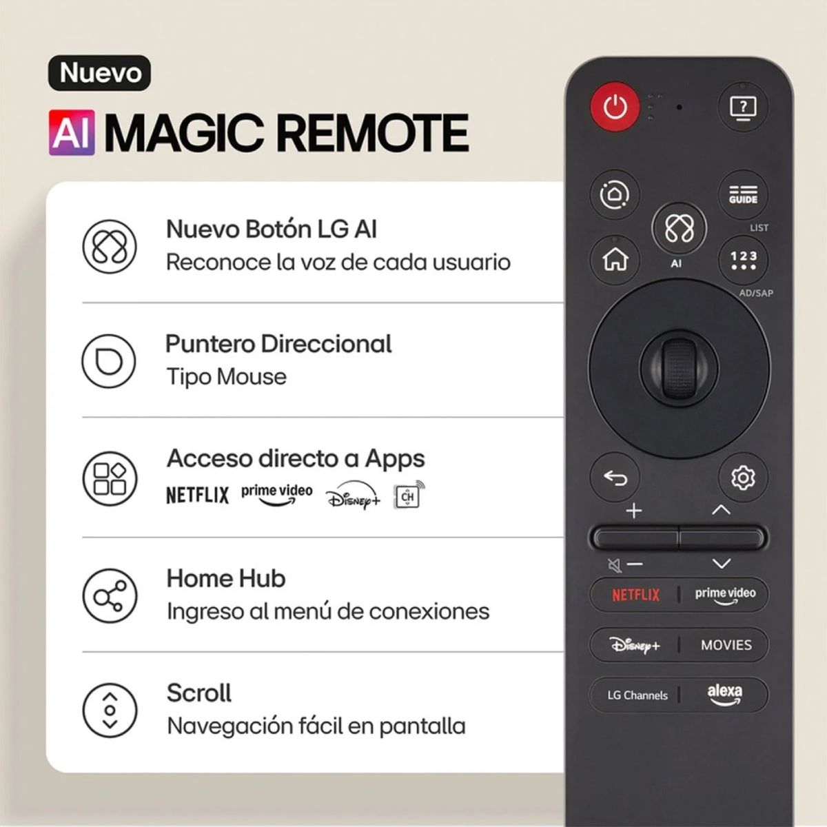 LG - CONTROL LG AI MAGIC REMOTE MR25GA
