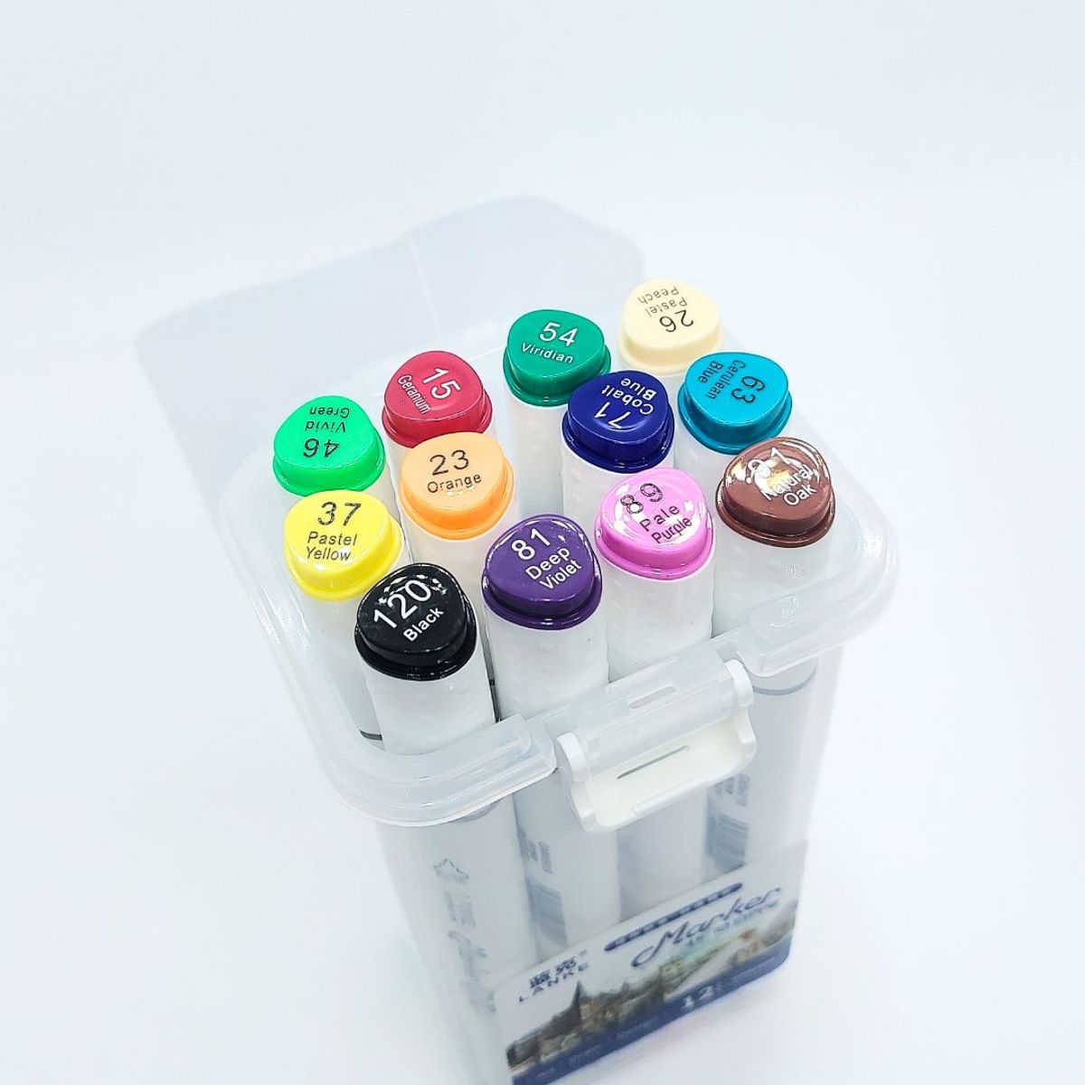 GENERICO - Plumones doble punta Pincel y marcador 12und