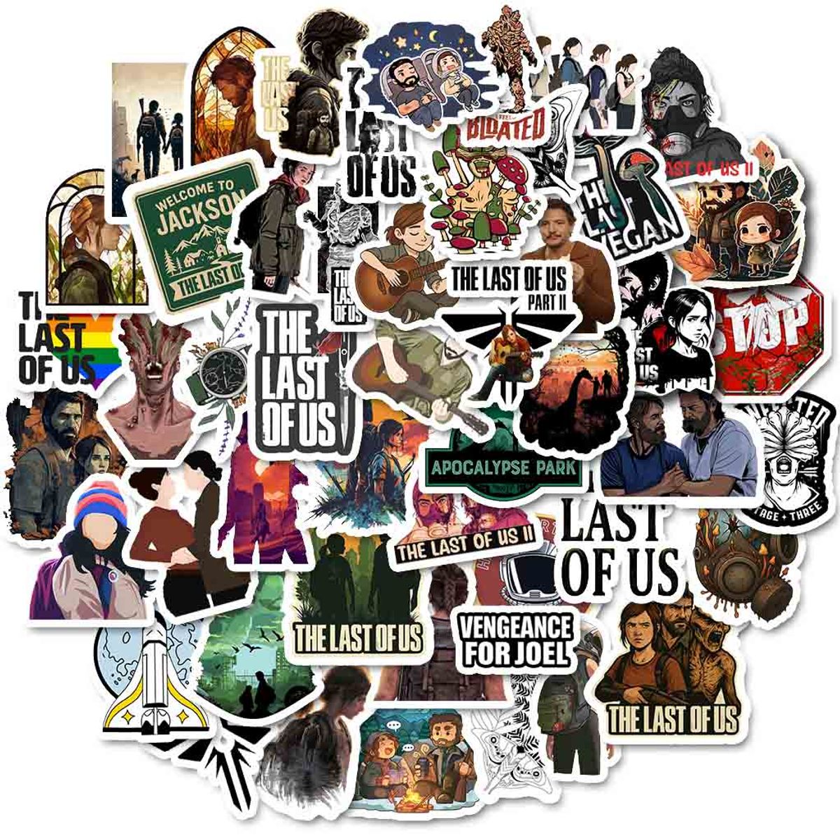 GENERICO - Sticker The last of us pack 50 pegatinas gamer resistente al agua