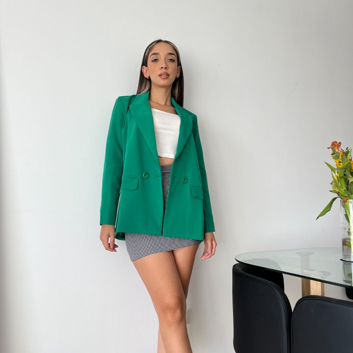 AMARELLY - BLAZER PARA MUJER CANELA