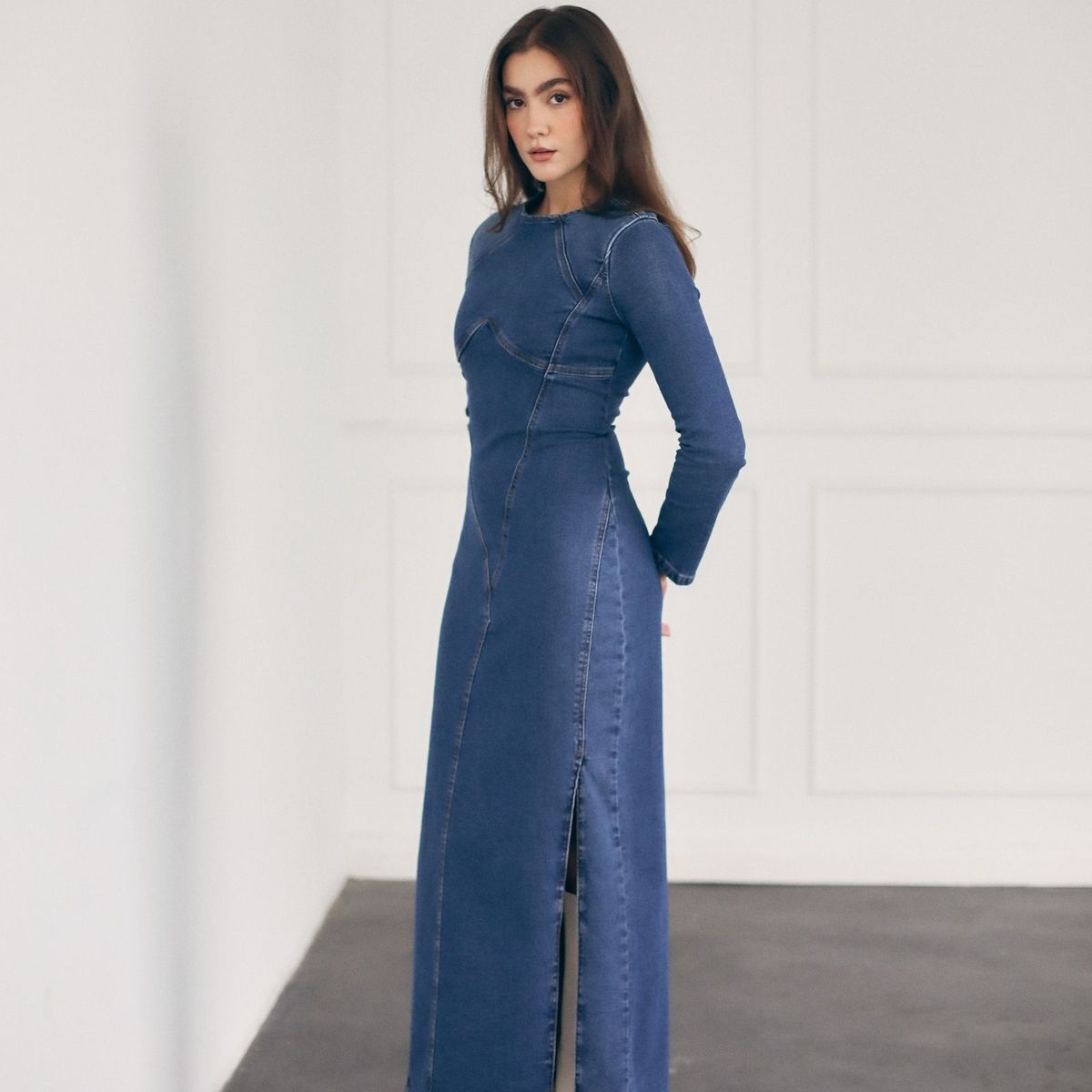 JHAN HIDS - Vestido Largo Denim Rocksana