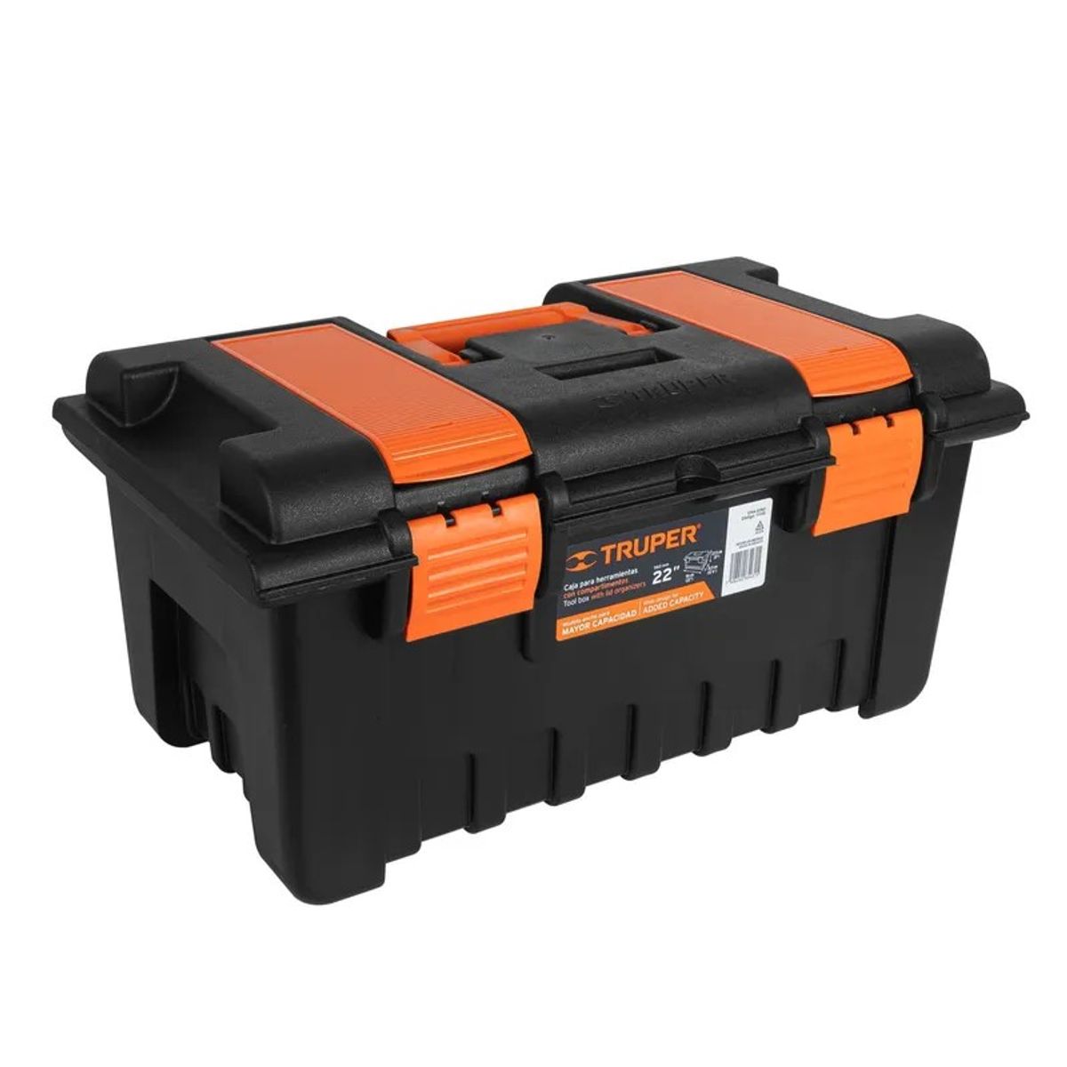 TRUPER - Caja para herramienta de 22 con doble compartimentos Truper