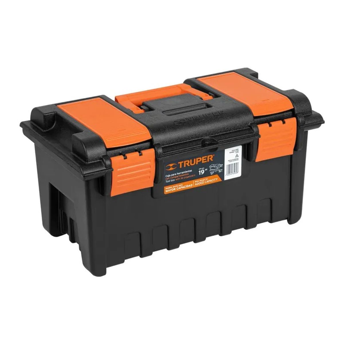 TRUPER - Caja para herramienta de 19 con doble compartimentos Truper