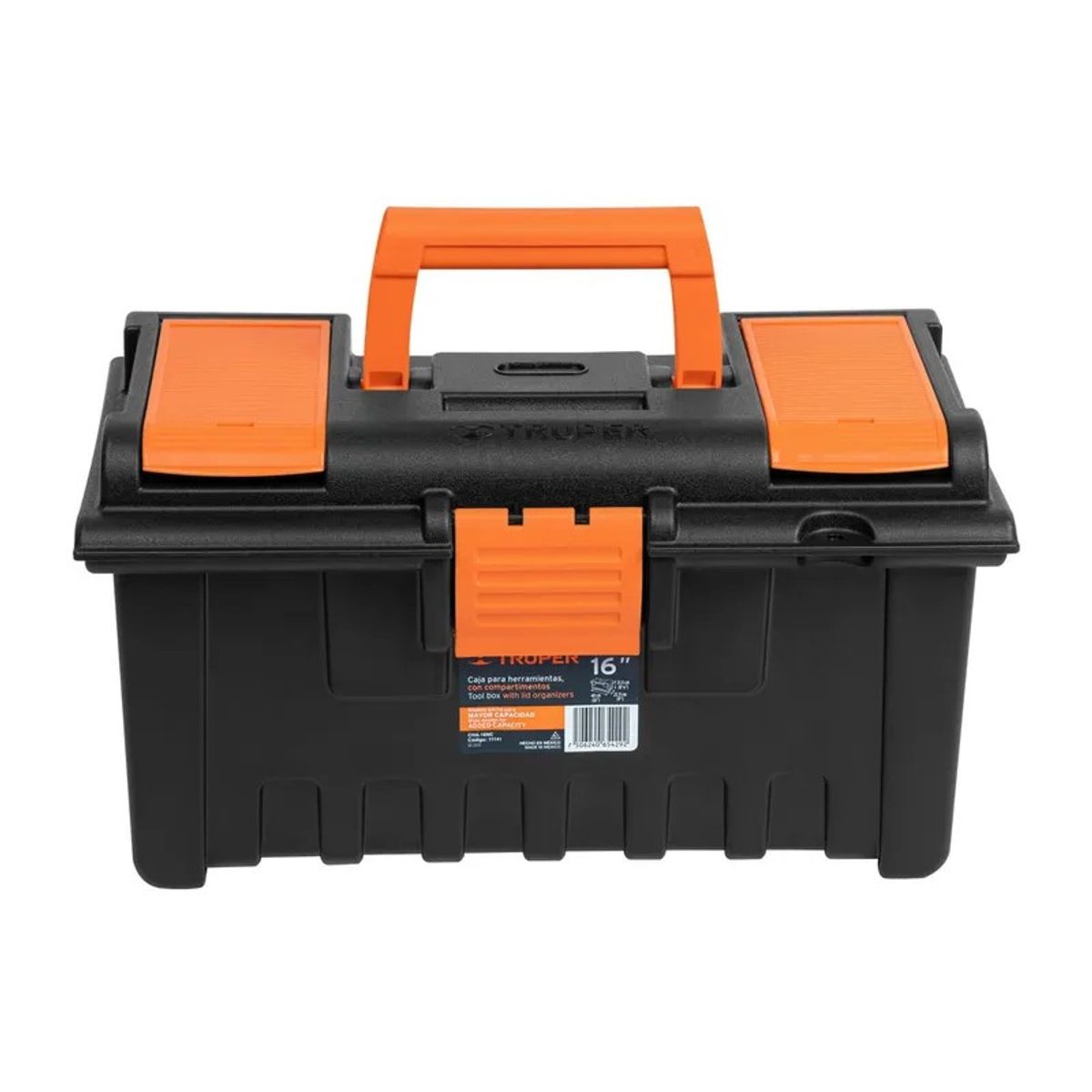 TRUPER - Caja para herramienta de 16 con doble compartimentos Truper