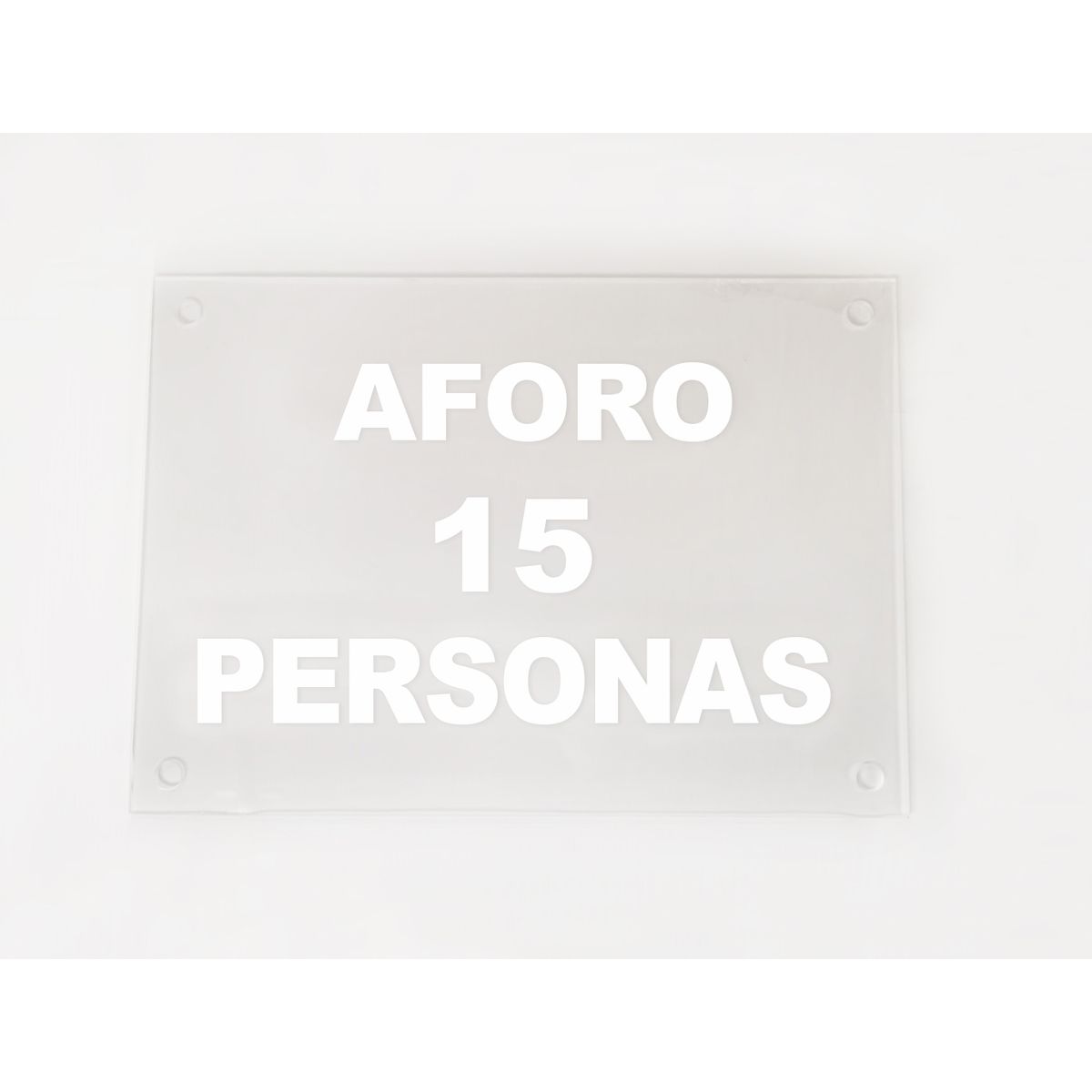 GENERICO - Letrero de Aforo en Acrílico Letras Blancas Con Elevadores