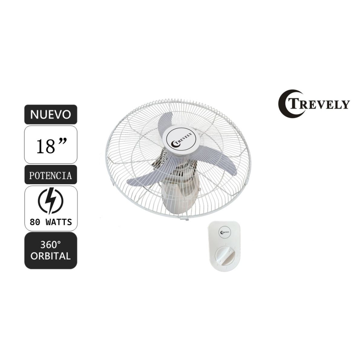 TREVELY - Ventilador de Techo TREVELY Orbital VT-1803 - 80Wats