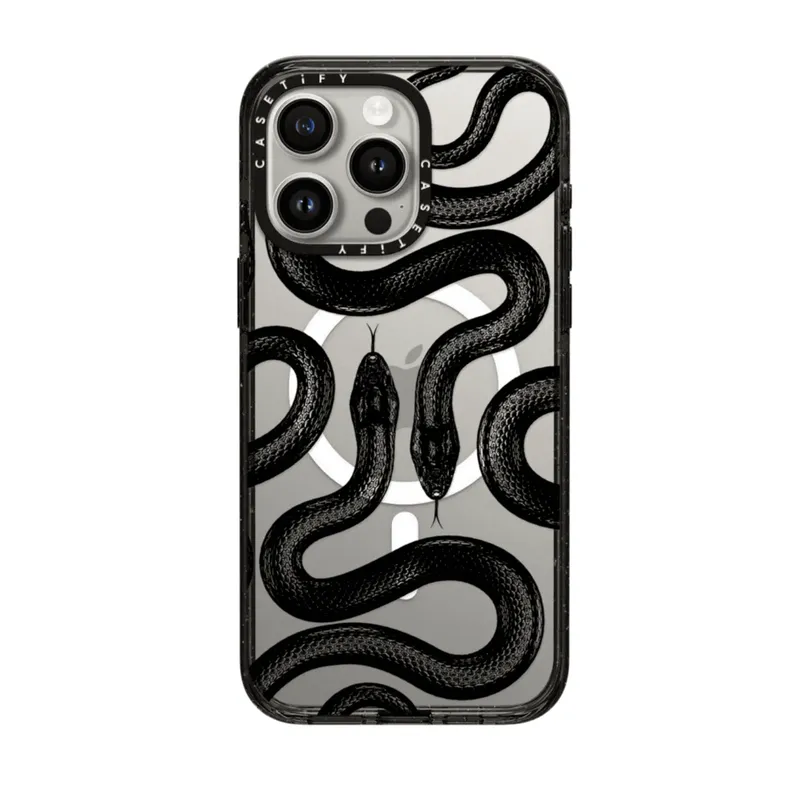CASETIFY - CASE CASETIFY BLACK KINGSNAKE BLACK CASE CON MAGSAFE - IPHONE13