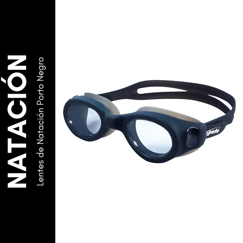 PORTO - Lentes De Natación Para Adulto Thunder Porto Negro