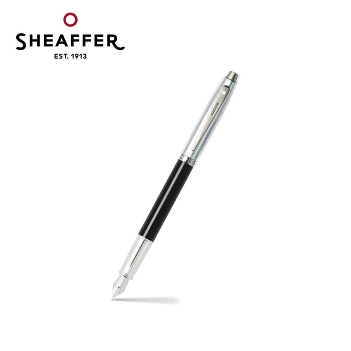 SHEAFFER - Pluma Fuente Sheaffer Serie 100 Negro / cromo  punto mediano