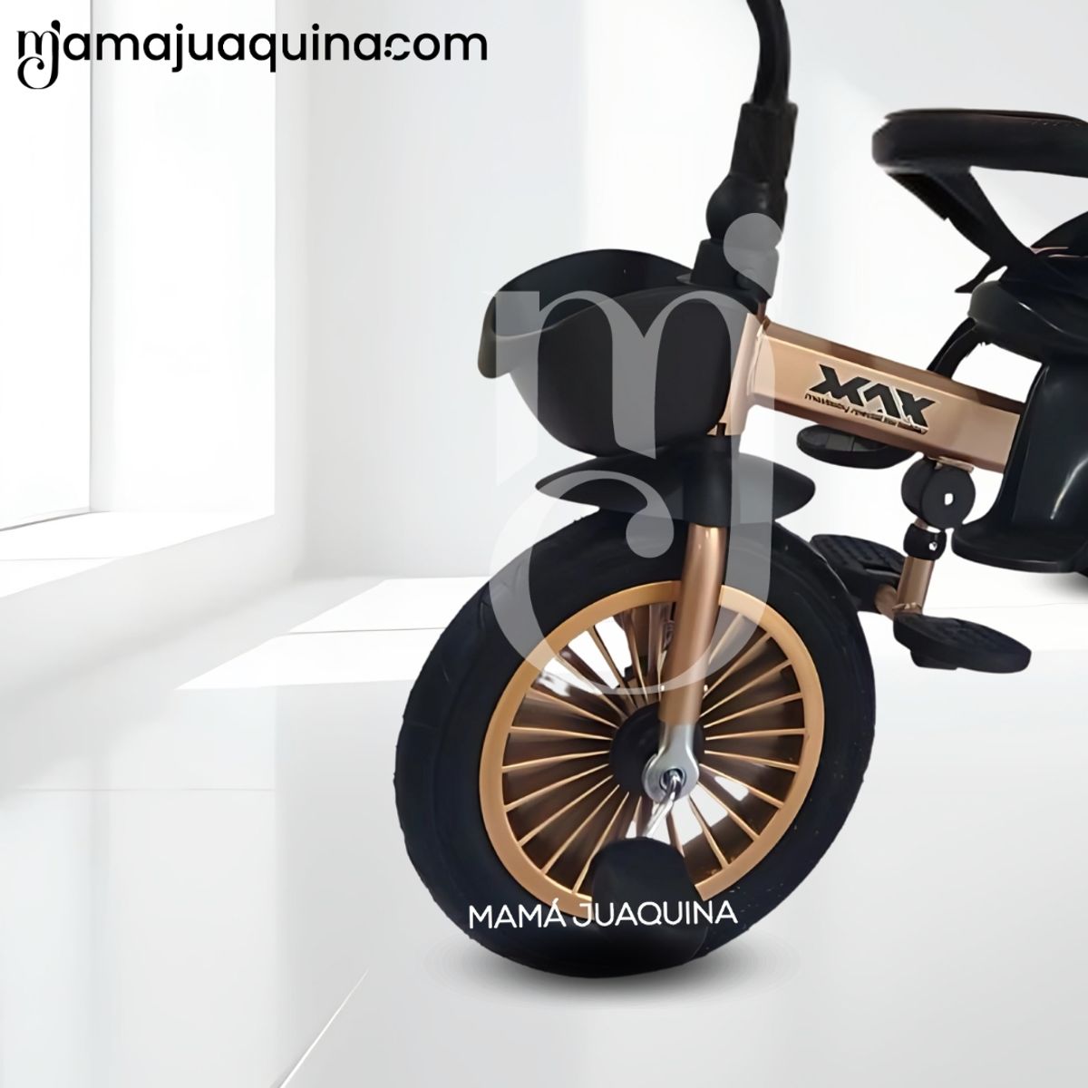 BABY - Triciclo Guiador GIratorio «MAXI» con Bluetooth Beige