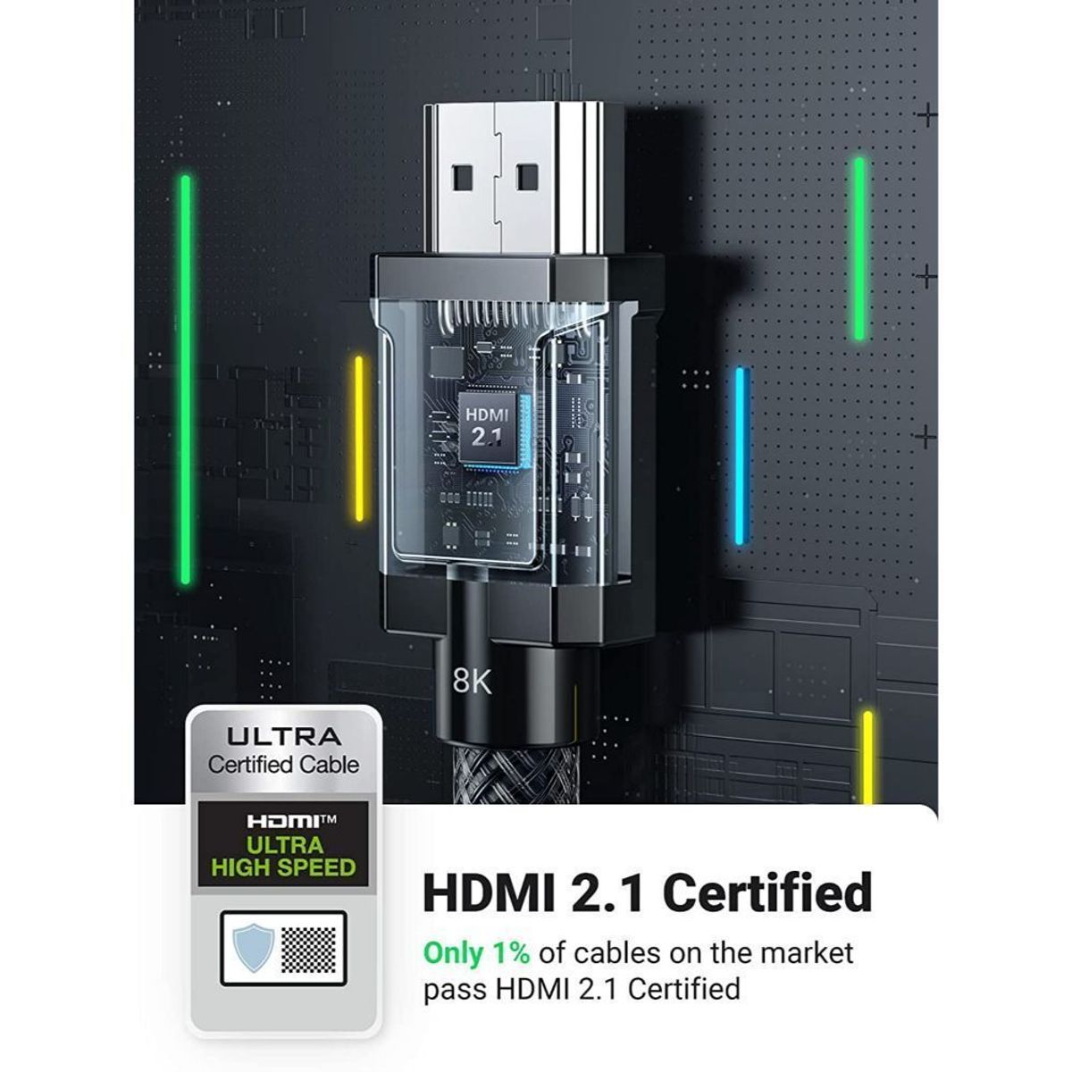 UGREEN - Cable 8K 1m HDMI v2.1 Certificado eARC HDR Ugreen HD135 - 70319