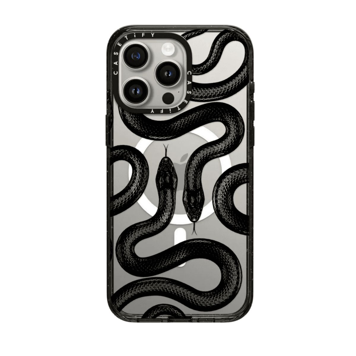 CASETIFY - CASE CASETIFY BLACK KINGSNAKE BLACK CASE MAGSAFE - IPHONE15 PRO MAX