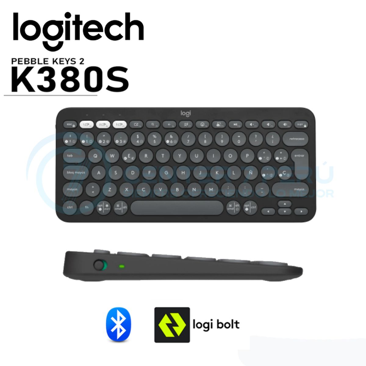 LOGITECH - Teclados Logitech Pebble 2 K380S Bluetooth negro