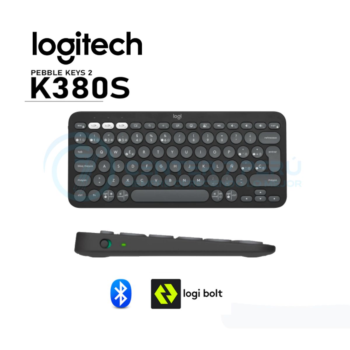 LOGITECH - Teclados Logitech Pebble 2 K380S Bluetooth negro