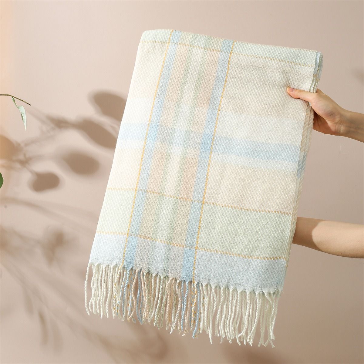 KAST PE - Bufanda Kaspen con Flecos Chalina tonos Pastel