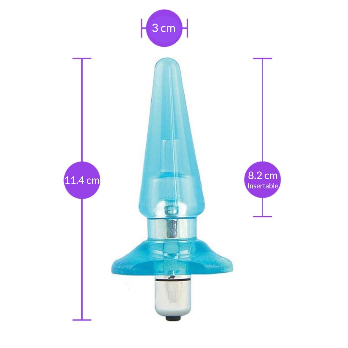 BLUSH - Plug Anal Vibrador Estimulador Principiantes B Yours Azul