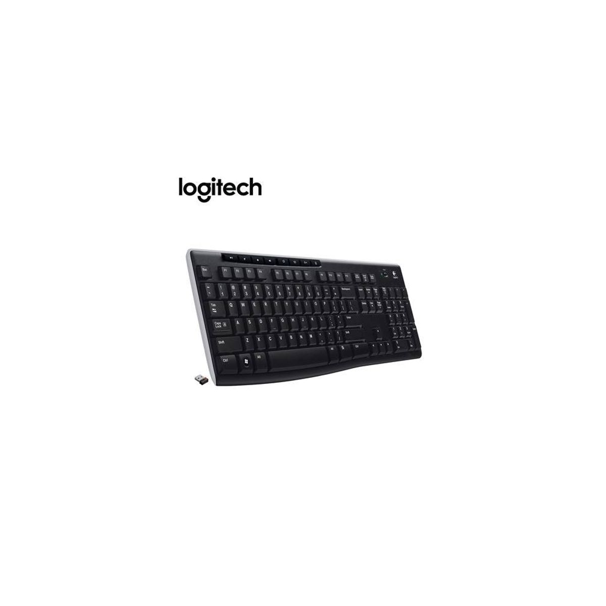 LOGITECH - Teclado inalámbrico Logitech K270 USB diseño compacto color negro