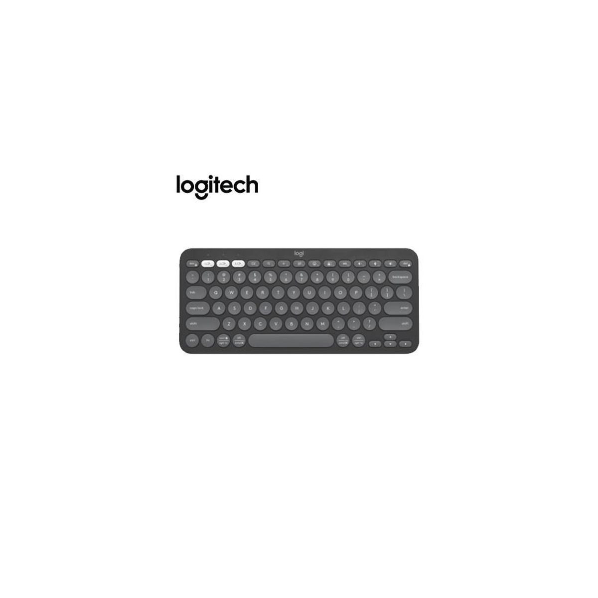 LOGITECH - Teclado Inalámbrico Logitech Pebble K380S Bluetooth Graphite - Compacto Y Elegante Para Un