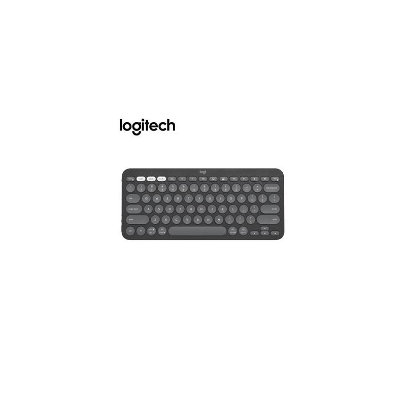 LOGITECH - Teclado inalámbrico Logitech Pebble K380s Bluetooth Graphite - Compac